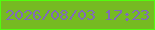 文字の大きさ：4、枠の色：52fc0f、背景の色：76ba22、文字の色：806ab9 無料ブログパーツのブログ時計