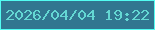 文字の大きさ：2、枠の色：52fcf1、背景の色：317690、文字の色：64d7d3 無料ブログパーツのブログ時計