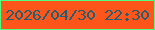 文字の大きさ：5、枠の色：52fe81、背景の色：ff551a、文字の色：215f73 無料ブログパーツのブログ時計