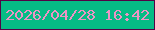 文字の大きさ：2、枠の色：530245、背景の色：05bc85、文字の色：ec94c5 無料ブログパーツのブログ時計