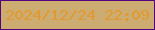 文字の大きさ：3、枠の色：53037e、背景の色：ccac70、文字の色：e39931 無料ブログパーツのブログ時計