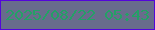 文字の大きさ：4、枠の色：5306da、背景の色：686c8c、文字の色：24a066 無料ブログパーツのブログ時計