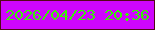 文字の大きさ：2、枠の色：530719、背景の色：ce06fd、文字の色：39f008 無料ブログパーツのブログ時計