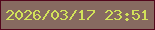 文字の大きさ：1、枠の色：53071c、背景の色：876a60、文字の色：d2e25a 無料ブログパーツのブログ時計