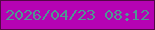 文字の大きさ：2、枠の色：530746、背景の色：b503b3、文字の色：509891 無料ブログパーツのブログ時計