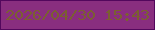 文字の大きさ：1、枠の色：53075d、背景の色：892e7f、文字の色：7b5f31 無料ブログパーツのブログ時計