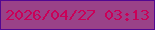 文字の大きさ：4、枠の色：530791、背景の色：9a4288、文字の色：ca0058 無料ブログパーツのブログ時計