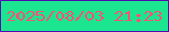 文字の大きさ：2、枠の色：5307b3、背景の色：1ce590、文字の色：f95175 無料ブログパーツのブログ時計