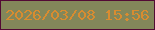 文字の大きさ：2、枠の色：530a34、背景の色：83875a、文字の色：d88c30 無料ブログパーツのブログ時計