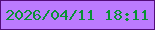 文字の大きさ：4、枠の色：530c79、背景の色：bc7bfe、文字の色：0a9134 無料ブログパーツのブログ時計