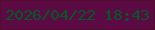 文字の大きさ：2、枠の色：530d2b、背景の色：5c0a43、文字の色：025a24 無料ブログパーツのブログ時計