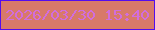 文字の大きさ：2、枠の色：530dee、背景の色：d8796a、文字の色：d16ddd 無料ブログパーツのブログ時計