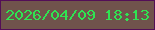 文字の大きさ：3、枠の色：530e57、背景の色：70534c、文字の色：2fe452 無料ブログパーツのブログ時計