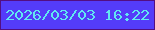 文字の大きさ：1、枠の色：530e83、背景の色：543cf9、文字の色：61e7f1 無料ブログパーツのブログ時計