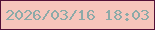 文字の大きさ：5、枠の色：531037、背景の色：f6c5bb、文字の色：8caaa8 無料ブログパーツのブログ時計
