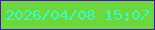 文字の大きさ：5、枠の色：5310b8、背景の色：6cd83d、文字の色：40f8c1 無料ブログパーツのブログ時計