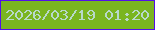 文字の大きさ：4、枠の色：5310e8、背景の色：7ab520、文字の色：b8d9ca 無料ブログパーツのブログ時計
