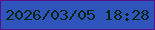 文字の大きさ：4、枠の色：531286、背景の色：2f55bd、文字の色：022614 無料ブログパーツのブログ時計