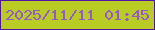 文字の大きさ：2、枠の色：5314a6、背景の色：b9cc24、文字の色：9858cd 無料ブログパーツのブログ時計
