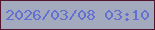 文字の大きさ：3、枠の色：53152e、背景の色：a3aabd、文字の色：6270d1 無料ブログパーツのブログ時計