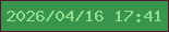 文字の大きさ：4、枠の色：53152f、背景の色：3a954c、文字の色：8fdf8f 無料ブログパーツのブログ時計