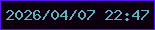 文字の大きさ：5、枠の色：5315ec、背景の色：0d000e、文字の色：64b1be 無料ブログパーツのブログ時計