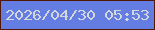 文字の大きさ：1、枠の色：531706、背景の色：637de3、文字の色：d3d7db 無料ブログパーツのブログ時計