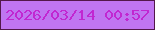 文字の大きさ：4、枠の色：53184a、背景の色：c075f1、文字の色：c127d1 無料ブログパーツのブログ時計