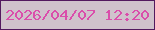 文字の大きさ：3、枠の色：53195f、背景の色：d0c2cc、文字の色：da4eab 無料ブログパーツのブログ時計