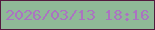 文字の大きさ：5、枠の色：531a3e、背景の色：8fb997、文字の色：ab73c1 無料ブログパーツのブログ時計