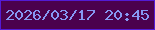 文字の大きさ：1、枠の色：531bd5、背景の色：4b014d、文字の色：8698f3 無料ブログパーツのブログ時計