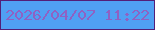 文字の大きさ：5、枠の色：531e78、背景の色：50a0f3、文字の色：8f61c3 無料ブログパーツのブログ時計