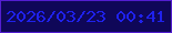 文字の大きさ：1、枠の色：531ed0、背景の色：0f0758、文字の色：1f21ec 無料ブログパーツのブログ時計