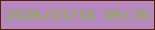 文字の大きさ：2、枠の色：53200b、背景の色：b788be、文字の色：88b04c 無料ブログパーツのブログ時計