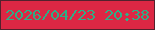 文字の大きさ：2、枠の色：53212d、背景の色：dc2744、文字の色：2fae86 無料ブログパーツのブログ時計