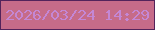 文字の大きさ：4、枠の色：53235b、背景の色：c66b89、文字の色：c487d5 無料ブログパーツのブログ時計