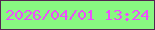 文字の大きさ：2、枠の色：532650、背景の色：88f881、文字の色：ed4dfc 無料ブログパーツのブログ時計