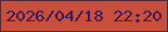 文字の大きさ：1、枠の色：532733、背景の色：c74f3b、文字の色：391456 無料ブログパーツのブログ時計