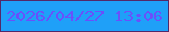 文字の大きさ：3、枠の色：532868、背景の色：1fa0f8、文字の色：6950fb 無料ブログパーツのブログ時計