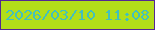 文字の大きさ：2、枠の色：532893、背景の色：b2de19、文字の色：43c0bc 無料ブログパーツのブログ時計