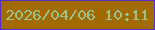 文字の大きさ：5、枠の色：532ccc、背景の色：a16a03、文字の色：9bc18d 無料ブログパーツのブログ時計