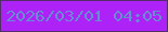 文字の大きさ：1、枠の色：532d67、背景の色：ad22f6、文字の色：648dd3 無料ブログパーツのブログ時計