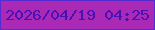 文字の大きさ：2、枠の色：532dd2、背景の色：aa29b5、文字の色：4810b5 無料ブログパーツのブログ時計