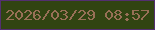 文字の大きさ：5、枠の色：532f71、背景の色：314412、文字の色：987057 無料ブログパーツのブログ時計
