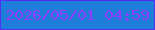 文字の大きさ：1、枠の色：532ff3、背景の色：1f7eda、文字の色：8f3fff 無料ブログパーツのブログ時計