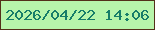 文字の大きさ：4、枠の色：53301a、背景の色：b7f5ab、文字の色：177d69 無料ブログパーツのブログ時計