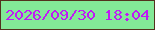 文字の大きさ：2、枠の色：53321d、背景の色：83e997、文字の色：c01af5 無料ブログパーツのブログ時計