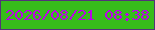 文字の大きさ：4、枠の色：533479、背景の色：37bd1b、文字の色：bc03e7 無料ブログパーツのブログ時計