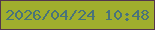 文字の大きさ：4、枠の色：53354d、背景の色：a0ae2d、文字の色：49737a 無料ブログパーツのブログ時計