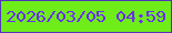 文字の大きさ：2、枠の色：5335b9、背景の色：6eed19、文字の色：6830eb 無料ブログパーツのブログ時計